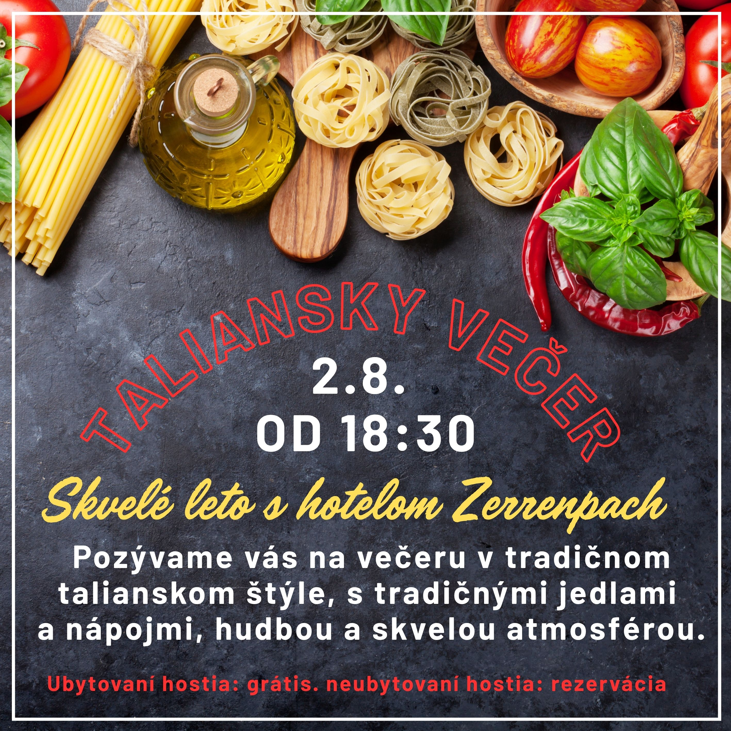 Taliansky večer v hoteli Zerrenpach